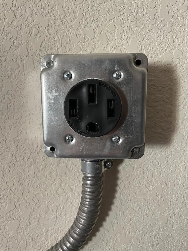 NEMA 14-50 outlet installed for Electrical Panel Upgrade in Garden City
